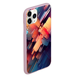 Чехол iPhone 11 Pro матовый Цветная абстракция каменных сланцев, цвет: 3D-розовый — фото 2