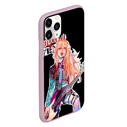 Чехол iPhone 11 Pro матовый Пауэр с гитарой - Человек бензопила, цвет: 3D-розовый — фото 2