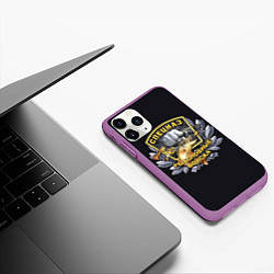 Чехол iPhone 11 Pro матовый Рыболовные Войска - Спецназ, цвет: 3D-фиолетовый — фото 2