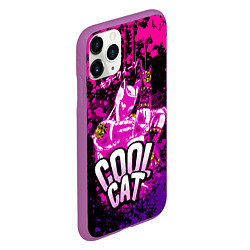 Чехол iPhone 11 Pro матовый Jo Jo - Королева убийца cool cat, цвет: 3D-фиолетовый — фото 2