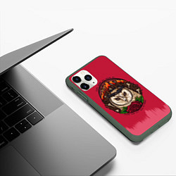 Чехол iPhone 11 Pro матовый Bring Me The Horizon Owl, цвет: 3D-темно-зеленый — фото 2