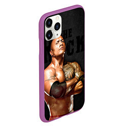 Чехол iPhone 11 Pro матовый Dwayne - Johnson, цвет: 3D-фиолетовый — фото 2