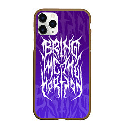 Чехол iPhone 11 Pro матовый Bring Me The Horizon Lettering, цвет: 3D-коричневый