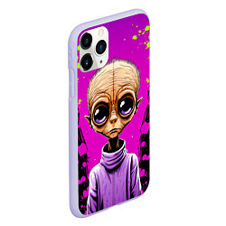 Чехол iPhone 11 Pro матовый Alien - comics art style, цвет: 3D-светло-сиреневый — фото 2