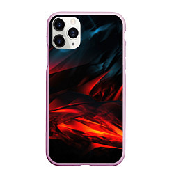 Чехол iPhone 11 Pro матовый Red black abstract