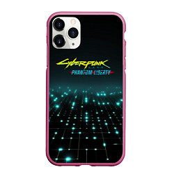 Чехол iPhone 11 Pro матовый Cyberpunk logo neon, цвет: 3D-малиновый