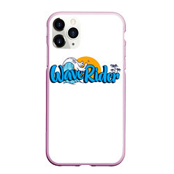 Чехол iPhone 11 Pro матовый Wave Rider, цвет: 3D-розовый