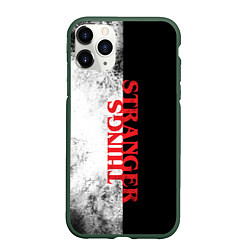 Чехол iPhone 11 Pro матовый Stranger things BW, цвет: 3D-темно-зеленый