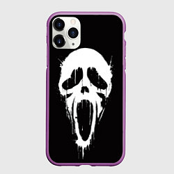 Чехол iPhone 11 Pro матовый Лицо призрака, цвет: 3D-фиолетовый