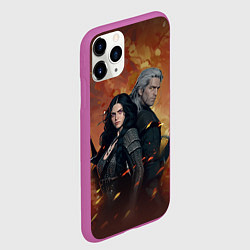 Чехол iPhone 11 Pro матовый Ведьмак - Йеннифэр, цвет: 3D-фиолетовый — фото 2