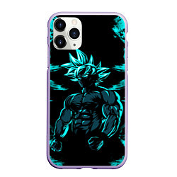 Чехол iPhone 11 Pro матовый Goku - Dragon ball, цвет: 3D-светло-сиреневый