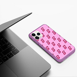Чехол iPhone 11 Pro матовый B is for Barbie, цвет: 3D-фиолетовый — фото 2