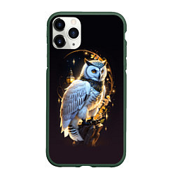 Чехол iPhone 11 Pro матовый Снежная сова, цвет: 3D-темно-зеленый