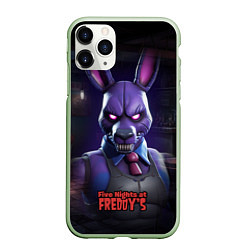 Чехол iPhone 11 Pro матовый Bonnie FNAF, цвет: 3D-салатовый