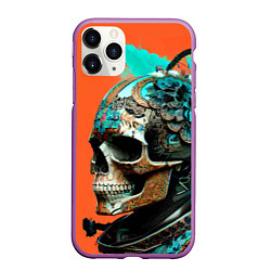 Чехол iPhone 11 Pro матовый Art skull - irezumi - Japan