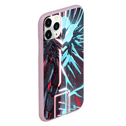 Чехол iPhone 11 Pro матовый Киберпанк энерго сердце, цвет: 3D-розовый — фото 2