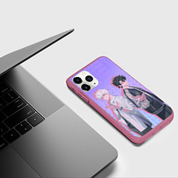 Чехол iPhone 11 Pro матовый Персонажи - Агенты времени, цвет: 3D-малиновый — фото 2