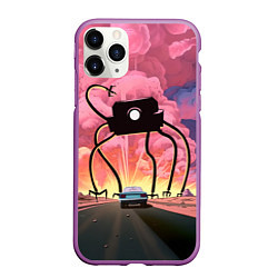 Чехол iPhone 11 Pro матовый Робокалипсис, цвет: 3D-фиолетовый