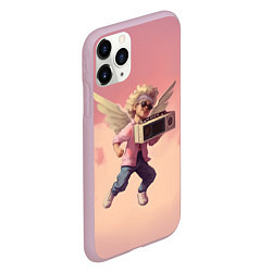 Чехол iPhone 11 Pro матовый Ангел с бумбоксом, цвет: 3D-розовый — фото 2