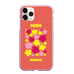 Чехол iPhone 11 Pro матовый Мауи - Гавайи, цвет: 3D-розовый