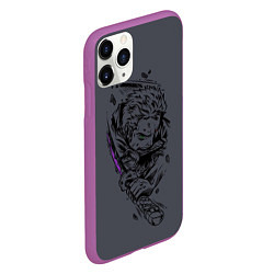 Чехол iPhone 11 Pro матовый One Piece - Roronoa Zoro, цвет: 3D-фиолетовый — фото 2