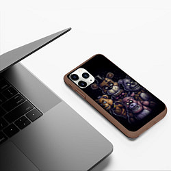 Чехол iPhone 11 Pro матовый Five Nights at Freddys, цвет: 3D-коричневый — фото 2