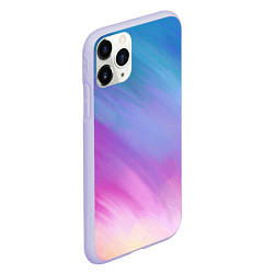 Чехол iPhone 11 Pro матовый Абстрактная текстура акварельного градиента, цвет: 3D-светло-сиреневый — фото 2