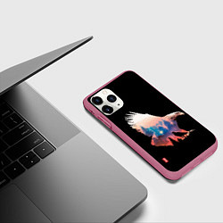 Чехол iPhone 11 Pro матовый Небесный охотник, цвет: 3D-малиновый — фото 2