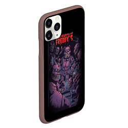 Чехол iPhone 11 Pro матовый Five Nights at Freddys poster, цвет: 3D-коричневый — фото 2