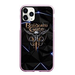 Чехол iPhone 11 Pro матовый Baldurs Gate 3 black blue, цвет: 3D-розовый