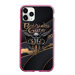 Чехол iPhone 11 Pro матовый Baldurs Gate 3 logo dark logo