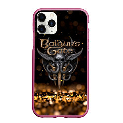 Чехол iPhone 11 Pro матовый Baldurs Gate 3 logo dark gold logo