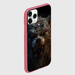 Чехол iPhone 11 Pro матовый Baldurs Gate 3 оборотень, цвет: 3D-малиновый — фото 2