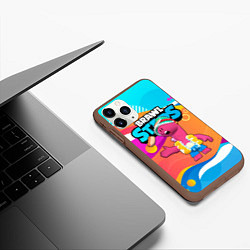 Чехол iPhone 11 Pro матовый Brawl Stars Doug, цвет: 3D-коричневый — фото 2