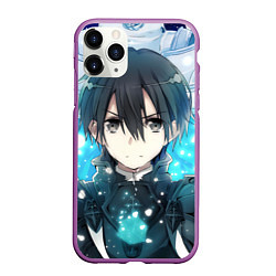 Чехол iPhone 11 Pro матовый Sword Art Online Кадзуто Киригая, цвет: 3D-фиолетовый