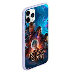 Чехол iPhone 11 Pro матовый Baldurs Gate 3 персонажи, цвет: 3D-светло-сиреневый — фото 2