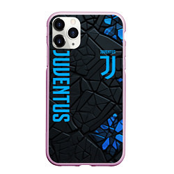 Чехол iPhone 11 Pro матовый Juventus logo, цвет: 3D-розовый