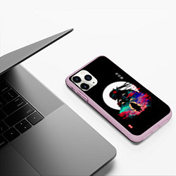 Чехол iPhone 11 Pro матовый Лунная честь, цвет: 3D-розовый — фото 2