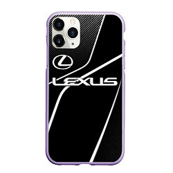 Чехол iPhone 11 Pro матовый Lexus - white line