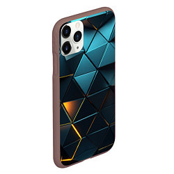 Чехол iPhone 11 Pro матовый Объемные частицы с подсветкой, цвет: 3D-коричневый — фото 2
