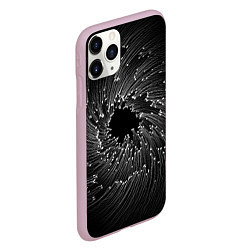 Чехол iPhone 11 Pro матовый Абстракция черная дыра, цвет: 3D-розовый — фото 2