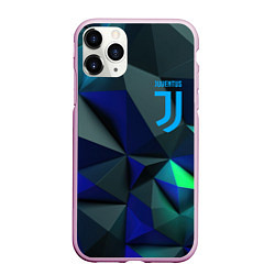 Чехол iPhone 11 Pro матовый Juventus blue abstract logo