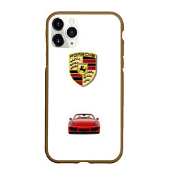 Чехол iPhone 11 Pro матовый Porsche car