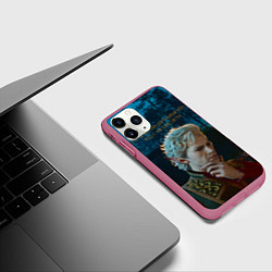 Чехол iPhone 11 Pro матовый Астарион и медведь, цвет: 3D-малиновый — фото 2
