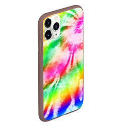 Чехол iPhone 11 Pro матовый Красивый тай дай, цвет: 3D-коричневый — фото 2