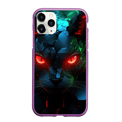 Чехол iPhone 11 Pro матовый Cyberpunk cat