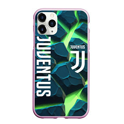 Чехол iPhone 11 Pro матовый Juventus green neon, цвет: 3D-розовый