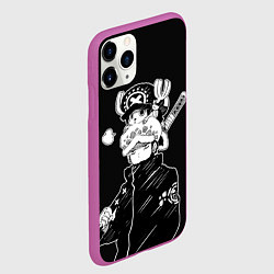 Чехол iPhone 11 Pro матовый Трафальгар и Чоппер - Ван пис, цвет: 3D-фиолетовый — фото 2