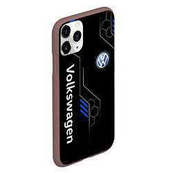 Чехол iPhone 11 Pro матовый Volkswagen - blue technology, цвет: 3D-коричневый — фото 2