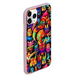 Чехол iPhone 11 Pro матовый Мифические монстрики, цвет: 3D-розовый — фото 2